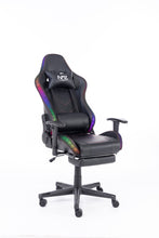 Load image into Gallery viewer, Naz Ultimate Series Ergonomic Gaming Chair with RGB LED lights-Black With Red Stiches