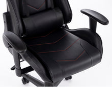 Load image into Gallery viewer, Naz Pro Ergonomic Gaming Chair-Black With Red Stiches